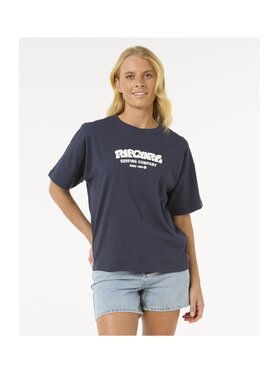 Rip Curl Rip Curl T-Shirt Surf Puff Relaxed Tee Granatowy Relaxed Fit