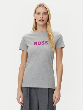 BOSS Футболка C_Elogo_5 50501139 Сірий Regular Fit