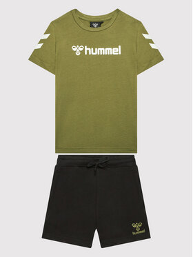 Hummel Hummel Súprava tričko a športové šortky Novet 213902 Zelená Regular Fit