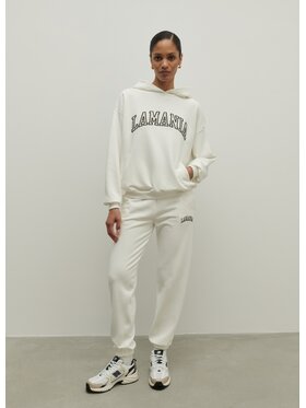 La Mania La Mania Spodnie dresowe FLAME 2 Biały Classic Fit