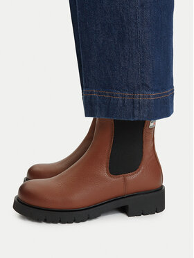Tommy Jeans Tommy Jeans Klassische Stiefeletten Tjw Cleated Chelsea Boots Wl EN0EN03102 Braun