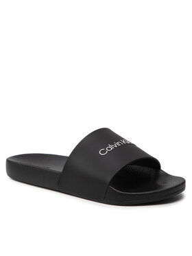 Calvin Klein Jeans Calvin Klein Jeans Παντόφλες Pool Slide Rubber- Solid R HW0HW00746 Μαύρο
