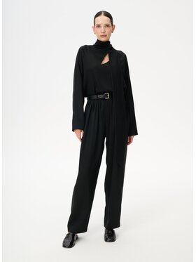 LEBRAND LEBRAND Spodnie materiałowe Nate Czarny Regular Fit