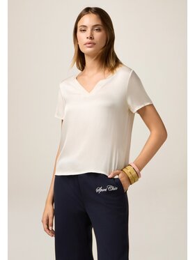 Oltre Oltre Blusa 2463R003055N021 Bianco Regular Fit