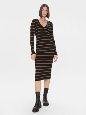 Liu Jo Liu Jo Плетена рокля MF3003 MS99E Черен Slim Fit