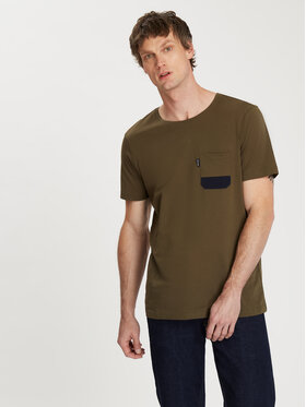 Cross Jeans Cross Jeans T-Shirt 16106-002 Khaki Regular Fit