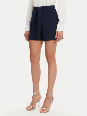 Guess Guess Pantalon scurți din material W5GD0I WH9Y2 Bleumarin Loose Fit