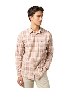 Wrangler Wrangler Koszula 112362768 Beżowy Regular Fit