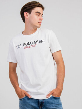 U.S. Polo Assn. U.S. Polo Assn. T-Shirt 49351-P63B-101 R.M Biały Regular Fit