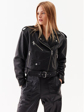 Calvin Klein Jeans Calvin Klein Jeans Lederjacke J20J221387 Schwarz Regular Fit