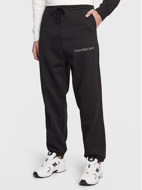 Calvin Klein Jeans Calvin Klein Jeans Teplákové kalhoty J30J322048 Černá Relaxed Fit