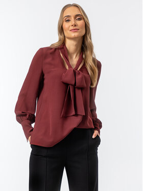Ciepielewska Ciepielewska Bluzka Aria Bordowy Flattering Fit
