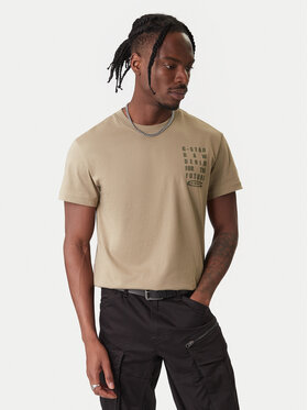 G-Star Raw G-Star Raw T-Shirt Text Chest D25968-C506 6057 Grün Regular Fit