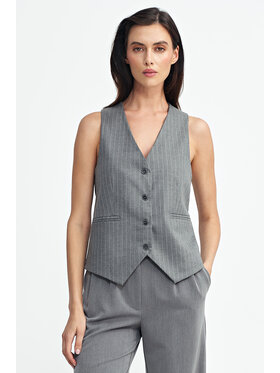 NIFE NIFE Kamizelka KA07 Szary Regular Fit