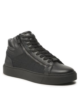 Calvin Klein Calvin Klein Sneakers High Top Lace Up W/Zip Mono Jq HM0HM01014 Noir