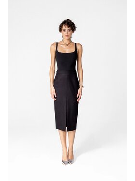 LE POSSÉ LE POSSÉ Gonna midi SDOMZFW Nero Slim Fit