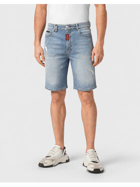 PHILIPP PLEIN PHILIPP PLEIN Džínové šortky 31790 Modrá Loose Fit