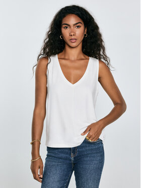 BIG STAR BIG STAR Top PISTIMA Biały Basic Fit