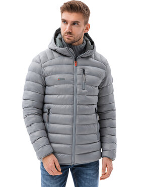 Ombre Ombre Zimní bunda C549 Šedá Regular Fit