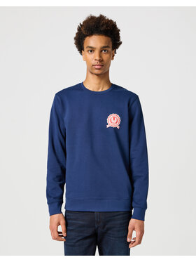 Wrangler Wrangler Bluzka GRAPHIC SWEATSHIRT Niebieski Regular Fit