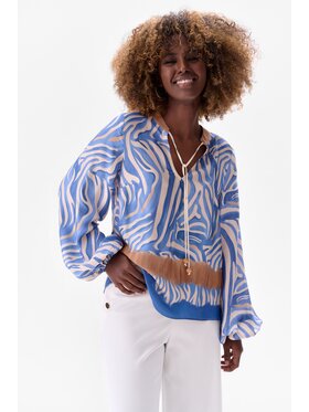 blue shadow blue shadow Bluzka Nova Niebieski Regular Fit
