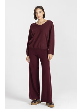 Deni Cler Milano Deni Cler Milano Spodnie dresowe T-DC-550D-E5-90-39-1 Bordowy Regular Fit