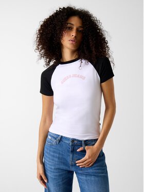 Guess Jeans Guess Jeans T-Shirt 182188 Bílá Classic Fit