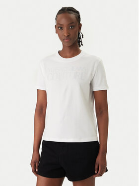 Versace Jeans Versace Jeans T-Shirt 80HAHT09 Λευκό Regular Fit