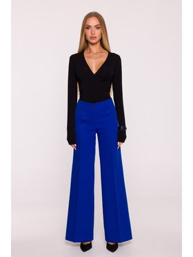 Made of Emotion Made of Emotion Spodnie materiałowe M875 Niebieski Wide Leg