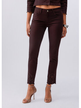 Liu Jo Liu Jo Spodnie materiałowe WA6260T367AP9688 Fioletowy Slim Fit