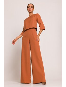 Made of Emotion Made of Emotion Kombinezon M798 Pomarańczowy Flared Leg