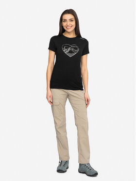 Viking Viking T-Shirt Lenta Bamboo Light Lady Czarny Regular Fit