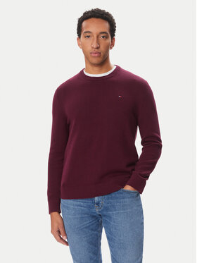 Tommy Jeans Tommy Jeans Sweter DM0DM21787 Bordowy Slim Fit