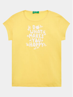 United Colors Of Benetton United Colors Of Benetton T-särk 3096G1095 Kollane Regular Fit