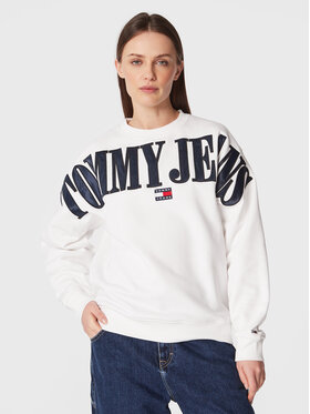 Tommy Jeans Tommy Jeans Majica dugih rukava DW0DW15059 Bijela Relaxed Fit