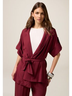 Oltre Oltre Koszula 5211J000773N016 Bordowy Baggy Fit