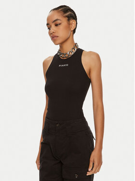 PINKO Pinko Marškinėliai Distinto 100822 A22X Juoda Regular Fit