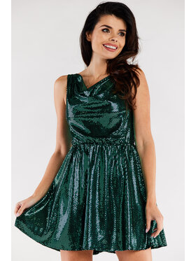Awama Awama Abito da sera A562 Verde Basic Fit