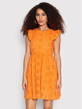 Vero Moda Vero Moda Letné šaty Naima 10263155 Oranžová Regular Fit