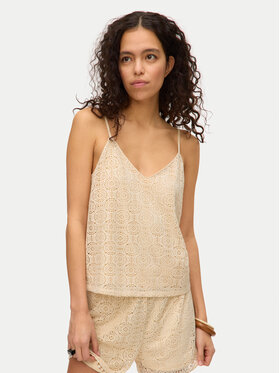 Vero Moda Vero Moda Top Maya 10325031 Beżowy Regular Fit