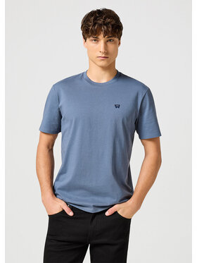 Wrangler Wrangler T-Shirt SIGN OFF TEE Niebieski Regular Fit