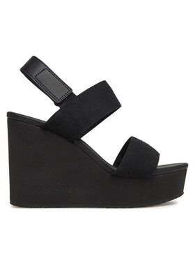 Calvin Klein Jeans Calvin Klein Jeans Sandále Wedge Sandal Webbing In YW0YW01790 Čierna