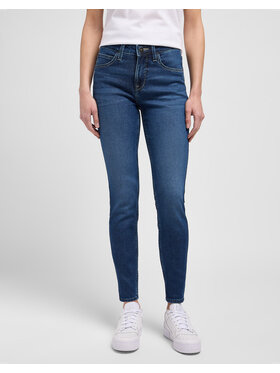Lee Lee Jeansy HIGH RISE SKINNY Niebieski Slim Fit