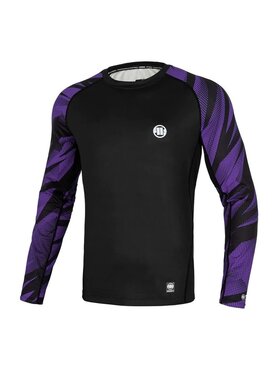 PITBULL PITBULL Koszulka techniczna Longsleeve Rashguard Performance Pro plus Belt S Fioletowy Regular Fit