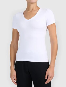 4F 4F T-Shirt 4FWMM00TTSHF3307-10S Biały Authentic Slim Fit