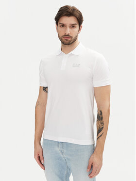 EA7 Emporio Armani EA7 Emporio Armani Polo marškinėliai 8NPF14 PJVQZ 0100 Balta Regular Fit