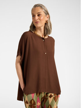 Elena Mirò Elena Mirò T-Shirt G090Z000785N032 Brązowy Boxy Fit