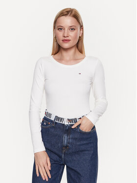 Tommy Hilfiger Tommy Hilfiger Блузка WW0WW38869 Білий Slim Fit