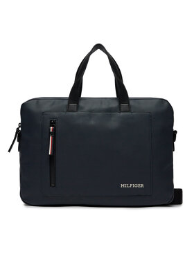 Tommy Hilfiger Tommy Hilfiger Τσάντα για laptop Th Pique Slim Computer Bag AM0AM11784 Σκούρο μπλε