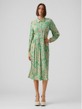 Vero Moda Vero Moda Sukienka koszulowa Rita 10282267 Zielony Standard Fit